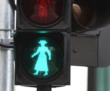 India: Mumbai Place Green Lights Women Figures On Traffic Signals